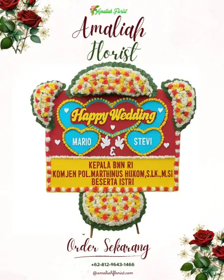Papan Bunga Pernikahan Gedung Meneng